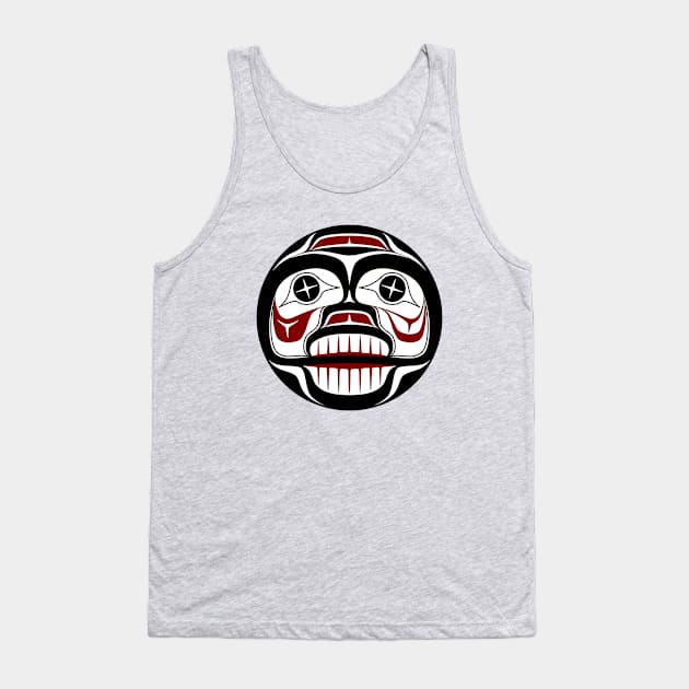 Northwest Pacific coast Haida Weeping skull Tank Top by redhomestead